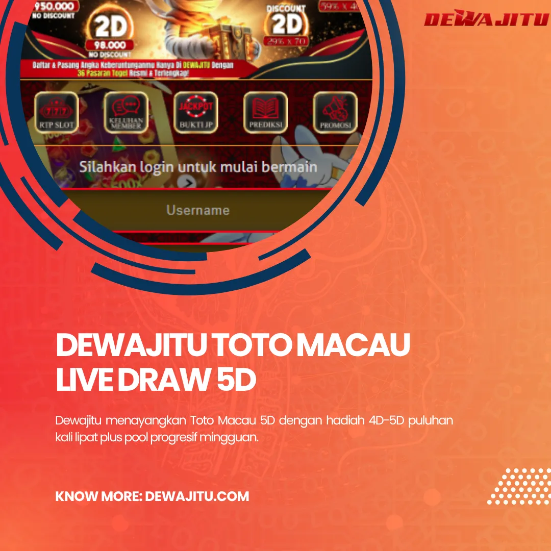Dewajitu Toto Macau 🌊 Live Draw 5D, Cashback Loyalti 10% & Tools Statistik Even-Odd 30 Hari